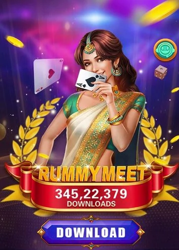 RUMMY MEET APP BANNER with download link